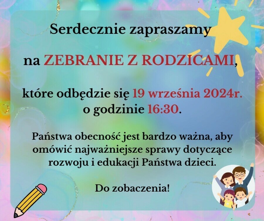 Zdjęcie do Zapraszamy na zebranie