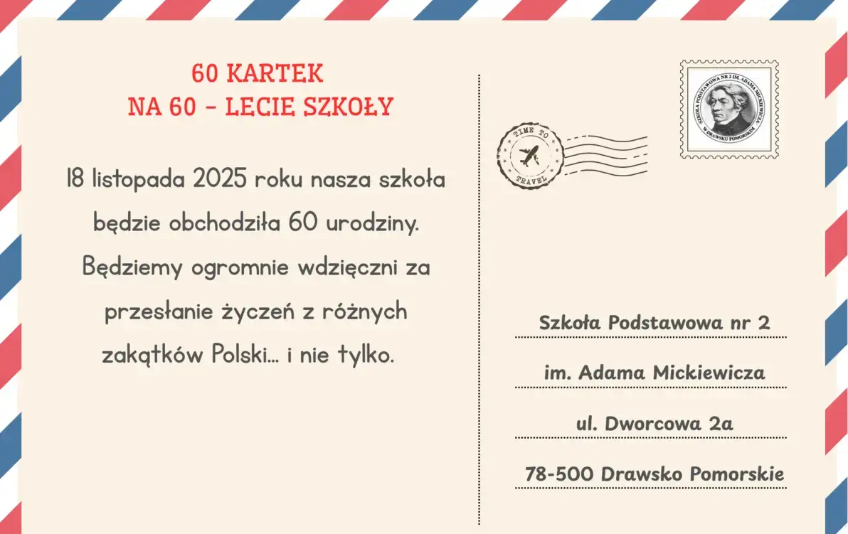 Zdjęcie do 60 Kartek na 60-lecie szkoły