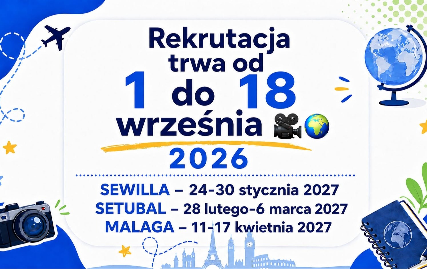 Zdjęcie do Rusza rekrutacja uczni&oacute;w do programu Erasmus+