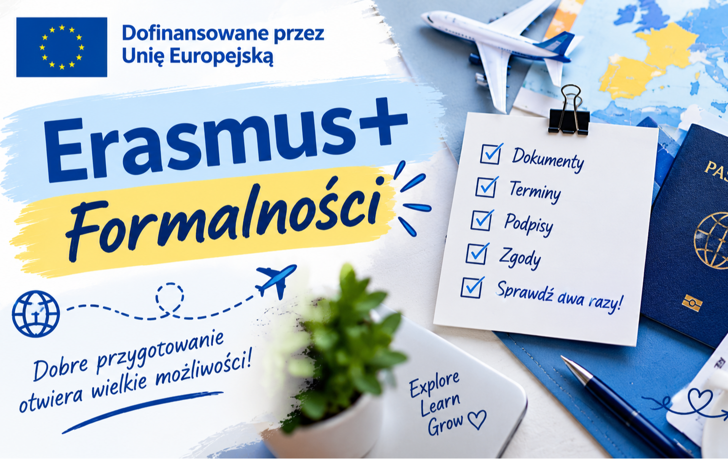 Zdjęcie do Erasmus+ - formalności rekrutacyjne